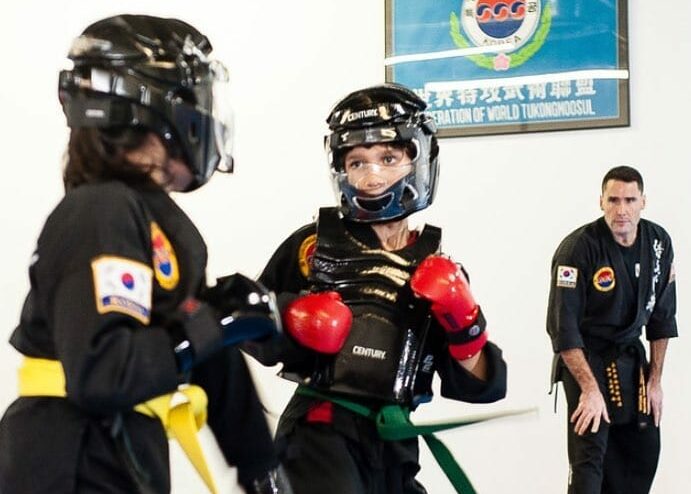 Kids sparring